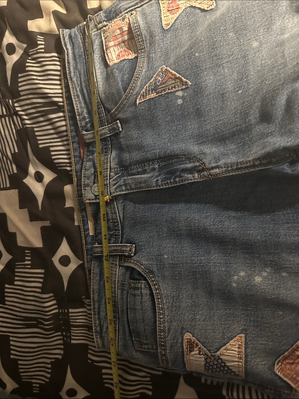 Patchwork paint splatter Pilcro jeans 29 - Picture 6 of 8